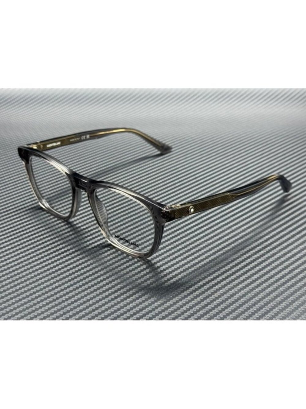 New Montblanc Men Grey Transparent Eyeglasses 53-21-150